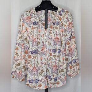 Preswick & Moore Multicolor Floral Blouse Size 1X